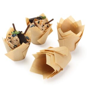 Tulip Cupcake Liners Baking Cups Parchment Paper Muffin Tin Cups Standard Size 100 Count