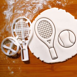 Tennis Racket and Ball cookie cutters, 2 pieces - Bakerlogy