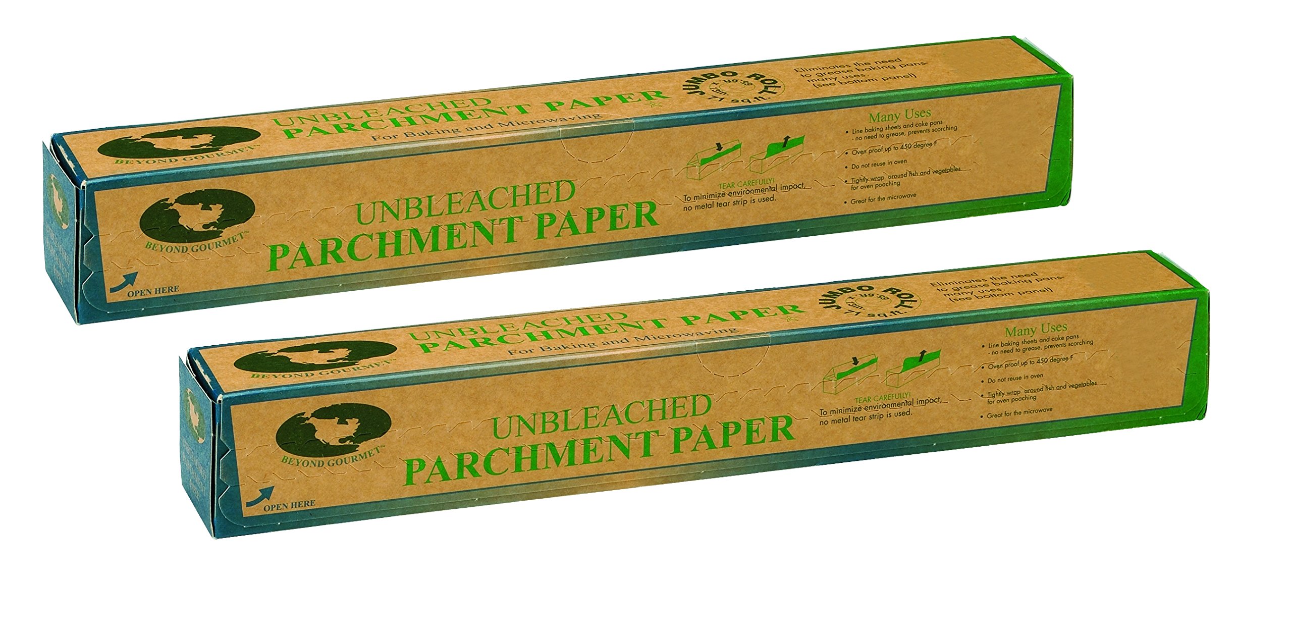 Beyond Gourmet Unbleached Non-Stick Parchment Paper, Made in Sweden, 71-Square-Feet, Set of 2