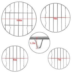 Picowe 4Pack 7, 8, 9, 10inch Cooling Racks Steamer Rack Steaming Baking ...