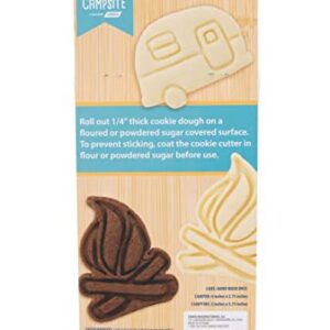 Camco 53369 Life Is Better at the Campsite Cookie Cutters - Perfect for Making Decorative Cookies - Includes (1) Campfire and (1) RV Cookie Cutter , White