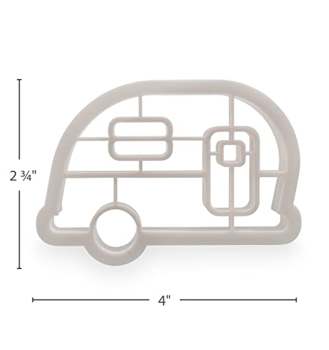 Camco 53369 Life Is Better at the Campsite Cookie Cutters - Perfect for Making Decorative Cookies - Includes (1) Campfire and (1) RV Cookie Cutter , White