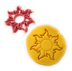 t3d cookie cutters sun cookie cutter, suitable for cakes biscuit and fondant cookie mold for homemade treats, 3.86in x 3.83in x 0.55in