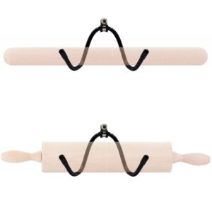 yyst rolling pin holder rolling pin display rack rolling pin storage - hardware included -w style (2)