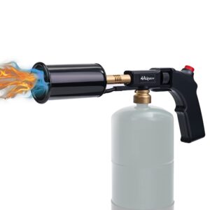 powerful cooking torch - mapp propane, high intensity flame with trigger start and adjustable settings, ideal for searing steak, sous vide, and cream brulee