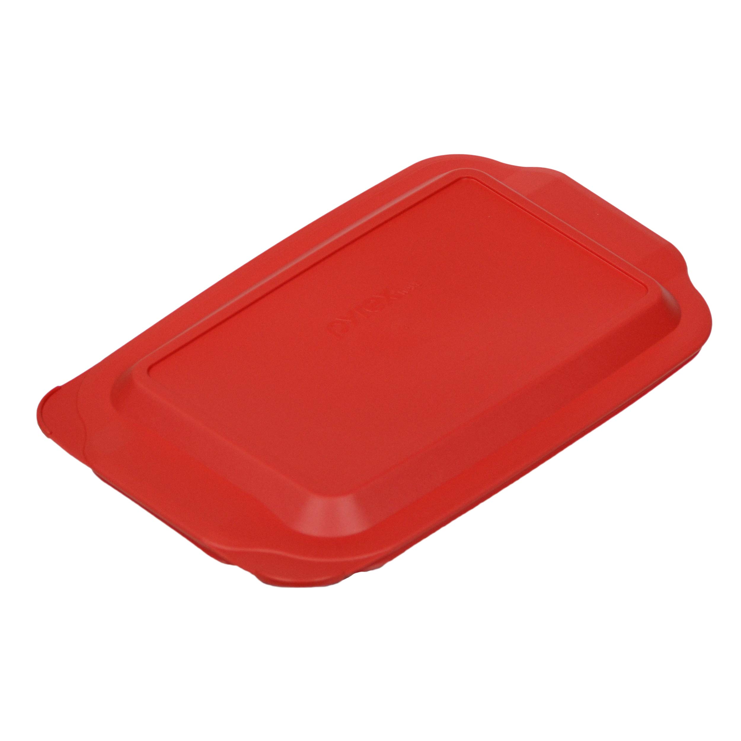 Pyrex (1) 234-PC 4qt & (1) 233-PC 3qt & (1) 222-PC 2qt Red Plastic Replacement Baking Dish Lids