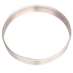 YARDWE Stainless Steel Muffin Rings Mousse Rings 9 inch Non Stick Pizza Cutter Rings Egg Pancake Rings Metal Tart Pastry Rings Molds for Cooking Baking Cakes Desserts Dough