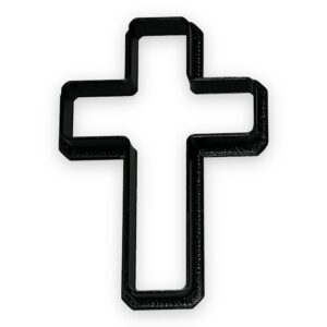 cross cookie cutter with easy to push design, for religious celebrations (4 inch)
