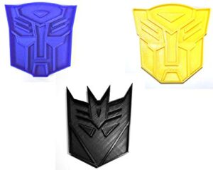 inspired by transformers theme set of 3 cookie cutters made in usa pr1004