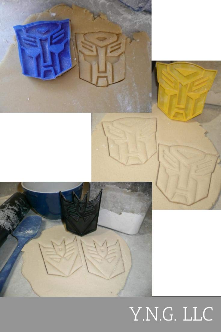 INSPIRED BY TRANSFORMERS THEME SET OF 3 COOKIE CUTTERS MADE IN USA PR1004