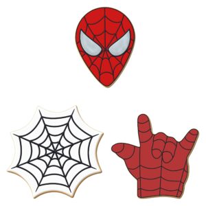 Foose Cookie Cutters Super Hero Cookie Cutter 3 Pc Set, 4-4.5 in, Spider Web Tin Plate Steel, USA