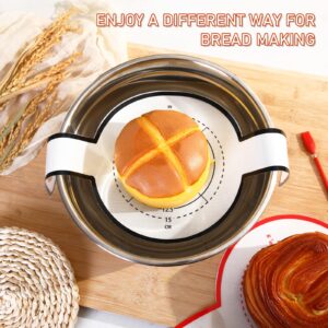 Rtteri 4 Pcs Silicone Bread Sling Baking Mat for Dutch Oven Sourdough Bread Baking Supplies 8.3 Inch Dutch Oven Liners Nonstick Reusable Heat Resistant Bread Pad with Long Handle and Pastry Brush