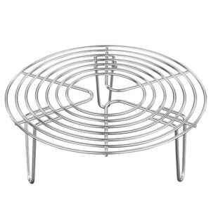 cabilock round cooking rack stainless steel steamer rack grilling rack canning rack cooling rack for baking canning cooking 6.3x2.8 inch