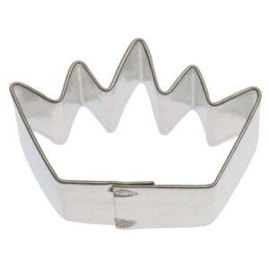 crown cookie cutter 1.5 inch - made in the usa – miniatures otbp cookie cutters tin plated steel crown cookie mold