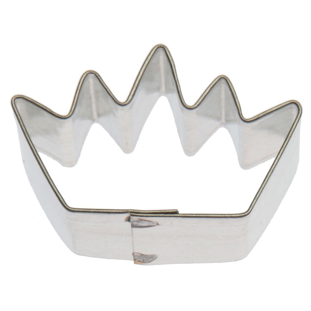 Crown Cookie Cutter 1.5 Inch - Made in the USA – Miniatures OTBP Cookie Cutters Tin Plated Steel Crown Cookie Mold