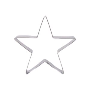 Dadam Star Cookie Cutters Set of 5 - Stainless Steel Star Cookie Cutter Set - Five-Pointed Star Biscuit Molds Fondant Cake Cookie Cutter Set Pastry Mold