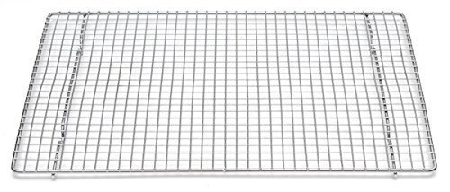 Professional Cross Wire Cooling Rack Half Sheet Pan Grate - 16-1/2" x 12" Drip Screen 2 Pack