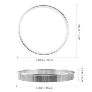 BESTonZON 7 Inch Cake Ring Stainless pastry rings round biscuit cutter Stainless Steel Cake Ring Steel Tart Ring