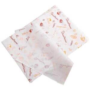 la llareta greaseproof paper, 100 sheets baking wrapping paper, food basket liners paper, deli paper for cakes, breads, french fries, sandwiches, pizza, burgers, hot dogs(14 * 10 inch)