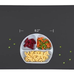 EPHome 2Pack Extra Large Multipurpose Silicone Nonstick Pastry Mat, Heat Resistant Nonskid Counter Mat, Table Mat, 23.6''x15.75'' (Black)