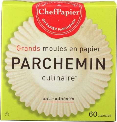 PaperChef Culinary Parchment Large Baking Cups 60 per box (Pack of 6 boxes)