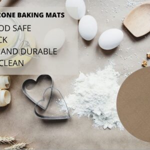 2-pack Non-Stick Silicon Baking Mat (Circular, 8 inch) BPA Free, Reusable and easy to Wash. Great for Baking, Pizza, Tortillas and More!