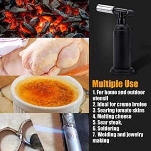 ofone Butane Torch, Refillable Kitchen Blow Torch Lighter, Cooking Culinary Torch with Safety Lock & Adjustable Flame for BBQ, Baking, Creme Brulee, Soldering, Camping