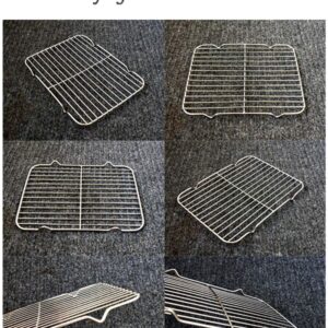 Turbokey Grilling Rack Heavy Duty Wire Grate Oven Roasting Rack 5.3 x 8.7 inch Rectangle Baking Cooling Steaming with 4 Legs Stainless Steel Rack (5.3"X8.7",22X13.5cm)