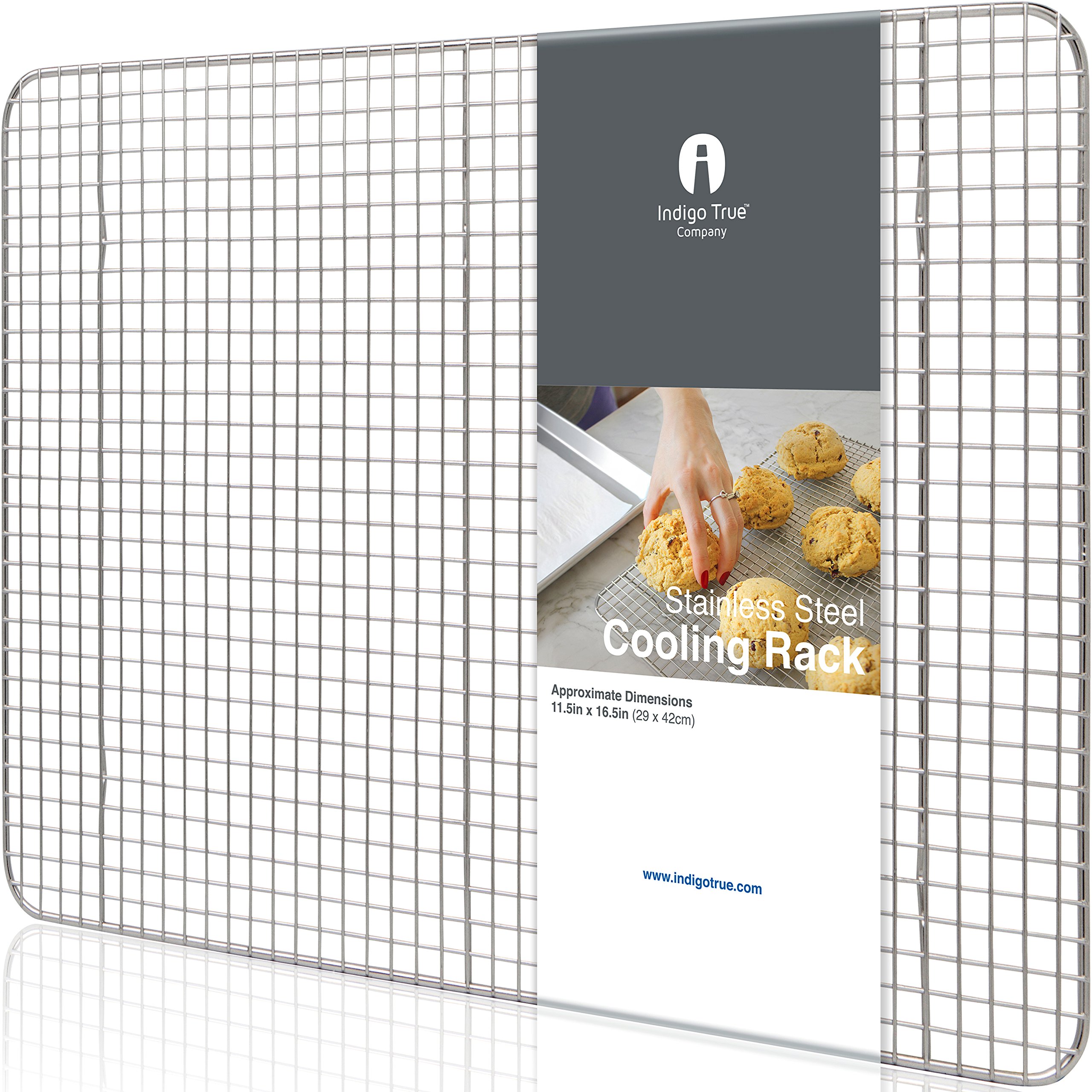 Stainless Steel Cooling Rack Half size - Commercial Grade Metal 11.5" x 16.5" | 1 Piece | Cooking Rack Designed To Fit Perfectly Into Baking Half Sheet Pan