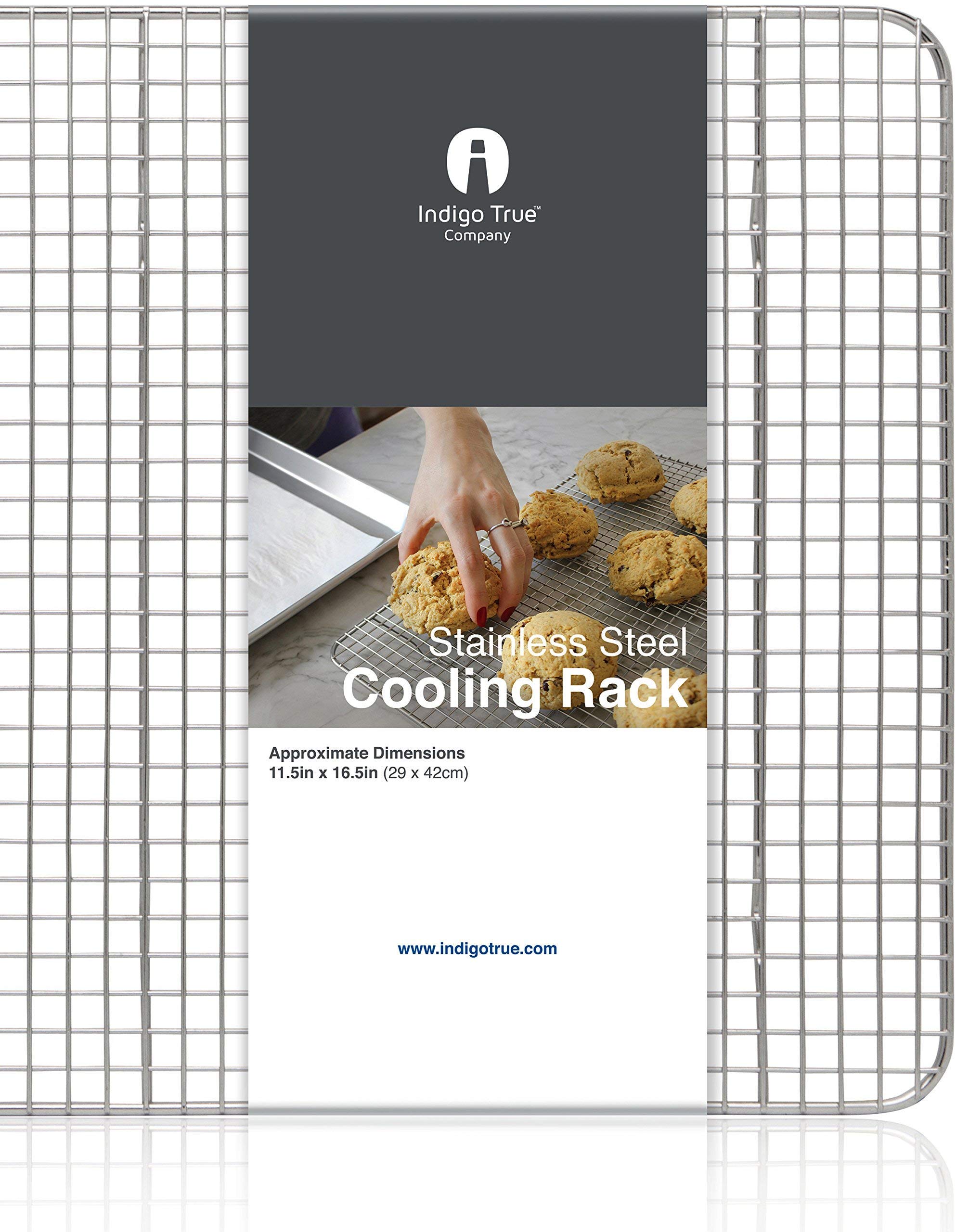 Stainless Steel Cooling Rack Half size - Commercial Grade Metal 11.5" x 16.5" | 1 Piece | Cooking Rack Designed To Fit Perfectly Into Baking Half Sheet Pan