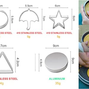 VAWcornic Squid Biscuits Sugar Pie Game Korean Sugar Candy Making Tools Set DALGONA Kit (18pcs in 1set), Mold, Press Stainless Steel