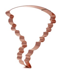 tornado cookie cutter 5 x 5.25 inches - handcrafted copper cookie cutter by the fussy pup