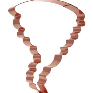 Tornado Cookie Cutter 5 X 5.25 inches - Handcrafted Copper Cookie Cutter by The Fussy Pup