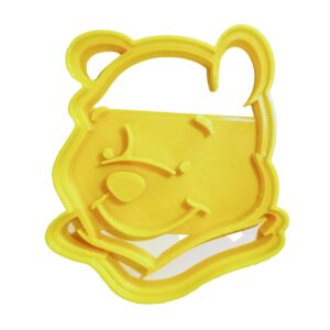 winnie the pooh face cartoon book character detailed cookie cutter made in the usa pr455