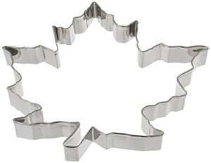 r&m international maple leaf 8" stainless steel cookie cutter, 8 inches, silver