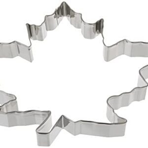 R&M International Maple Leaf 8" Stainless Steel Cookie Cutter, 8 Inches, Silver