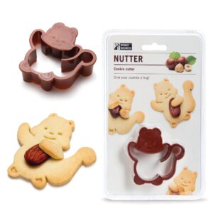 nutter: fun cookie cutter | squirrel-shaped pastry cutter for adorable cookies | cute kitchen accessories | cookie cutters for cookies that hold nuts in 1 paw | cool kitchen gadgets by monkey business