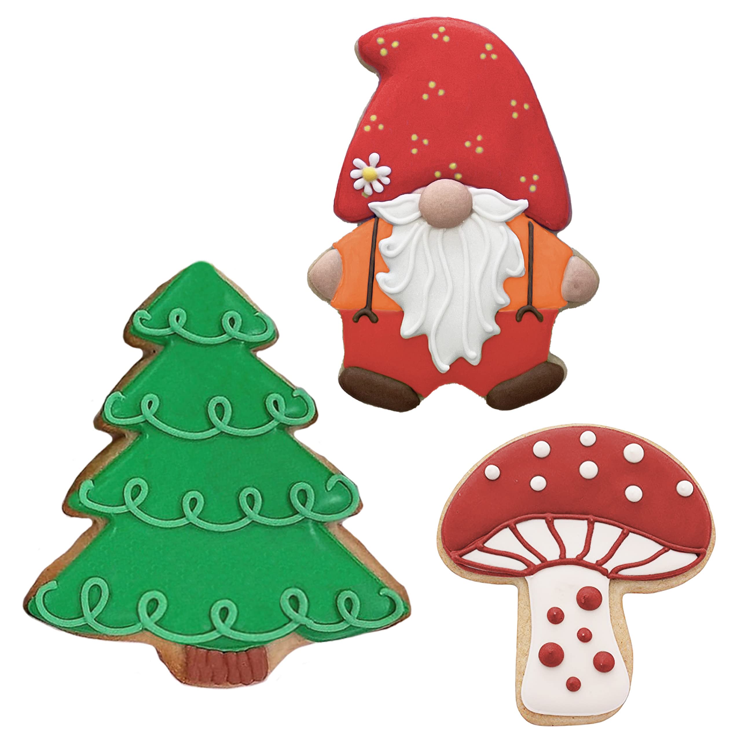 Gnome Enchanted Woodland 3-Pc. Set Made in USA by Ann Clark, Gnome, Mushroom, Tree