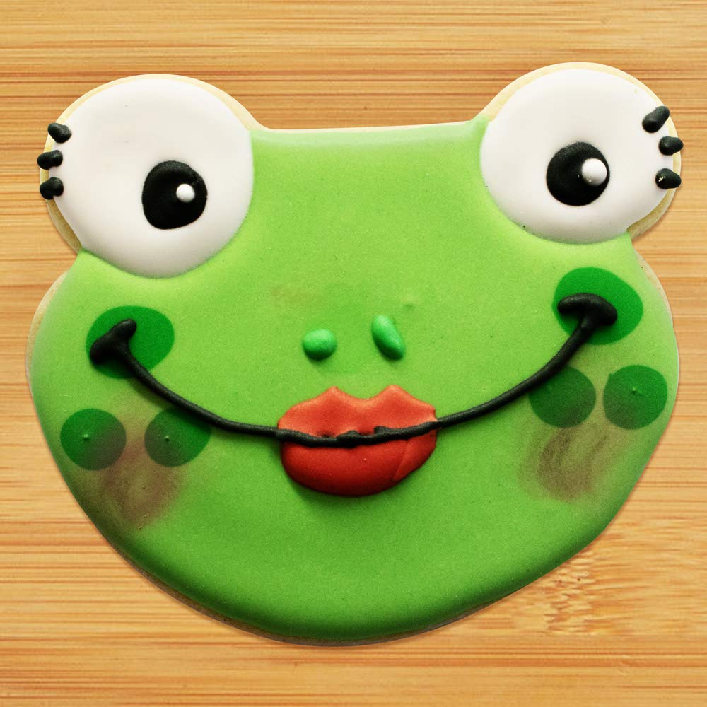 CookieCutterCom Brand Frog Face Cookie Cutter 3.5Inch –Tin Plated Steel Cookie Cutters – Frog Face Cookie Mold