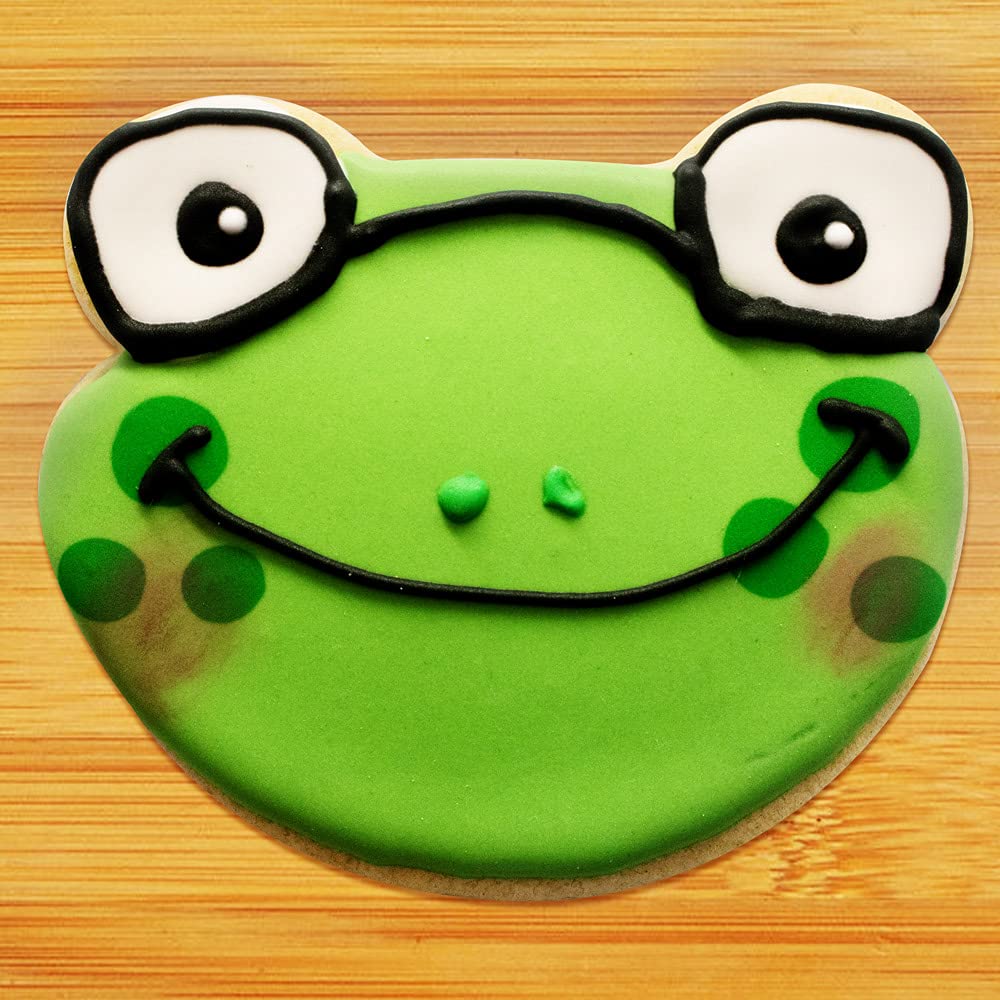 CookieCutterCom Brand Frog Face Cookie Cutter 3.5Inch –Tin Plated Steel Cookie Cutters – Frog Face Cookie Mold