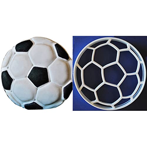 3D Soccer Ball Cookie Cutter 3.75 in – Injection Molded Plastic – Made in the USA – Foose Cookie Cutters – Cookie Mold