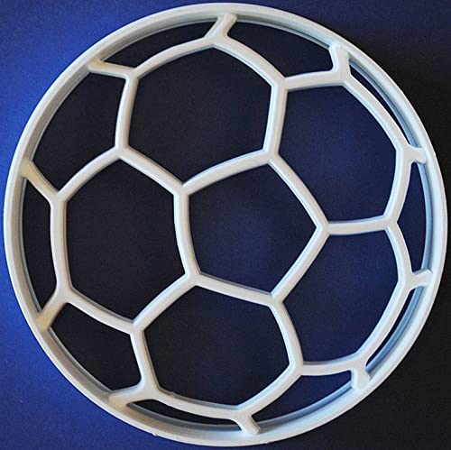 3D Soccer Ball Cookie Cutter 3.75 in – Injection Molded Plastic – Made in the USA – Foose Cookie Cutters – Cookie Mold