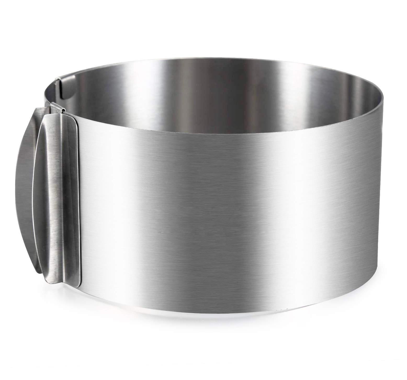 Utooo Stainless Steel Adjustable Round Cake Ring Mold, 6 to 12 Inches Cake Mousse Mold for Baking