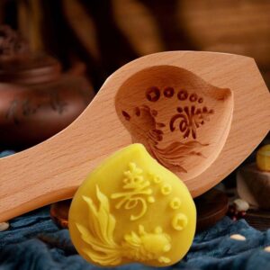 wooden cookie molds mooncake mold cookie stamps for baking pie press for christmas thanksgiving birthday mid autumn festival diy（shou)