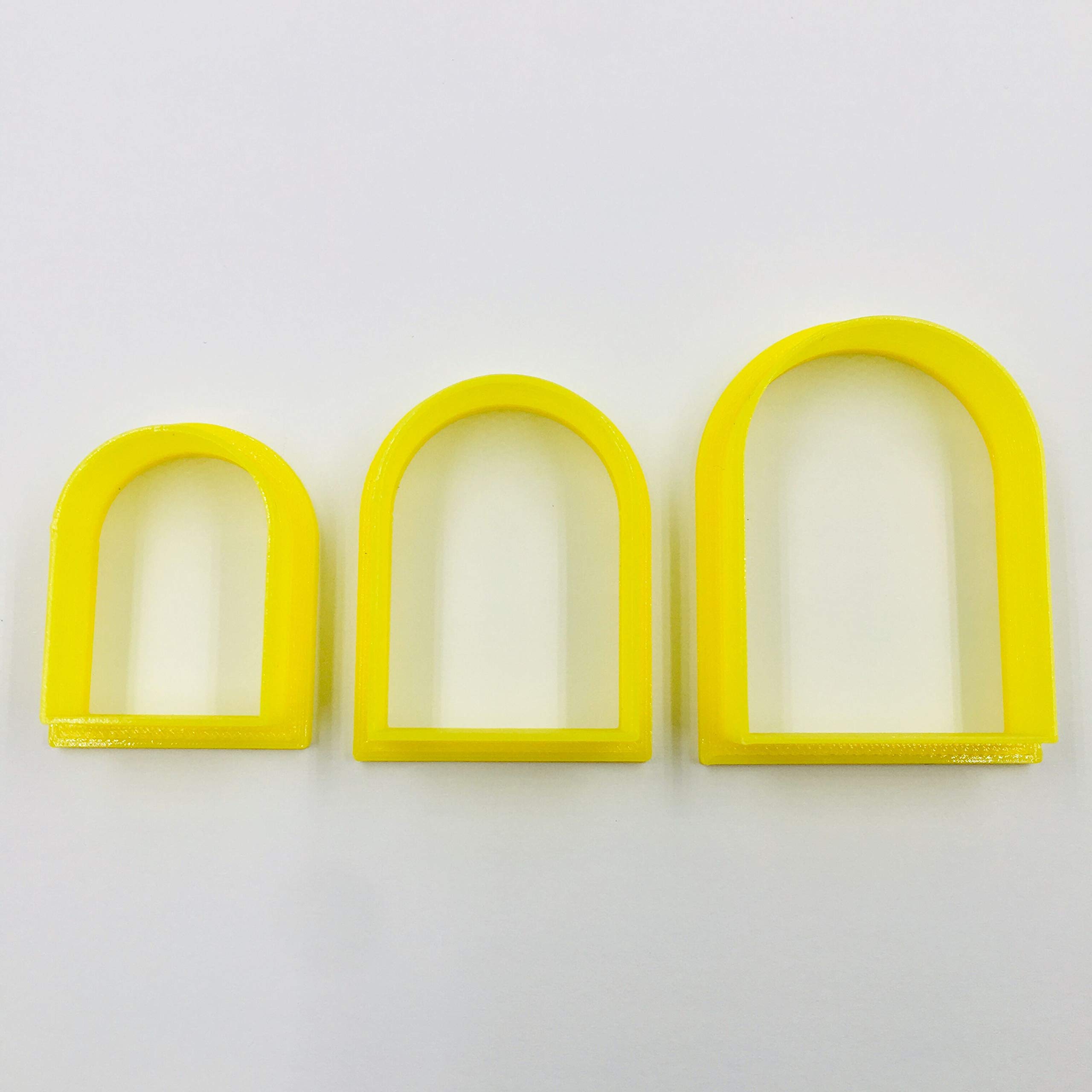 Set of 3 Arch Clay Cutter Set, Cookie Cutter, 3D Polymer Clay Cutter