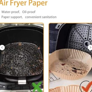 AIR FRYER LINERS 100Pcs - EASY CLEAN, NON-STICK AIR FRYER LINER- OIL PROOF, WATER PROOF AIR FRYER PAPER LINERS