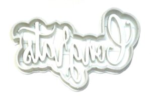congrats congratulations word fancy writing good wishes cookie cutter made in usa pr2515