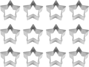 1 dozen/12 count mini stars 1.5 inch cookie cutters from the cookie cutter shop – tin plated steel cookie cutters