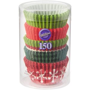 mini baking cups-holiday 150/pkg