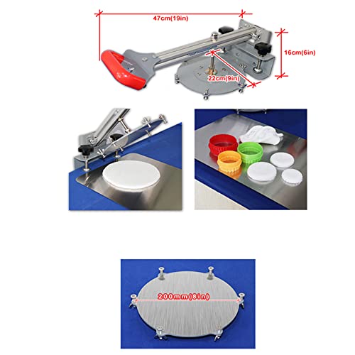 INTBUYING 8 inch Pizza Dough Press Machine Manual Stainless Steel Household Pizza Dough Pastry Manual Press Machine in family commerce